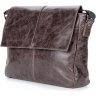 Мужская коричневая сумка-мессенджер из натуральной кожи в стиле винтаж SHVIGEL 2400799 - 1