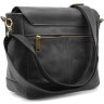 Черная мужская сумка на плечо из добротной винтажной кожи TARWA (21706) - 5