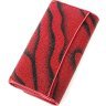 Большой женский кошелек красного цвета из кожи морского ската STINGRAY LEATHER (024-18536) - 2