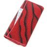 Большой женский кошелек красного цвета из кожи морского ската STINGRAY LEATHER (024-18536) - 6