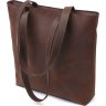 Коричневая женская сумка-шоппер из кожи Crazy Horse фирмы Shvigel (16349) - 1