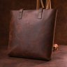 Коричневая женская сумка-шоппер из кожи Crazy Horse фирмы Shvigel (16349) - 8