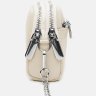 Светлая женская кожаная сумка-клатч из натуральной кожи на цепочке Keizer (21292) - 6