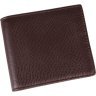 Коричневое мужское портмоне из фактурной кожи без застежки Vintage (2414367) - 1