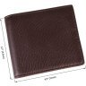 Коричневое мужское портмоне из фактурной кожи без застежки Vintage (2414367) - 3
