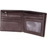 Коричневое мужское портмоне из фактурной кожи без застежки Vintage (2414367) - 6