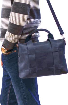Винтажная мужская деловая сумка с оригинальными кожаными ручками  VATTO (11962) - 2
