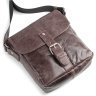 Небольшая мужская наплечная сумка из натуральной кожи коричневого цвета SHVIGEL 2400855 - 6