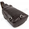 Кожаная мужская сумка-рюкзак с фактурой под крокодила KARYA (0819-57) - 5