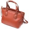 Коричневая женская сумка маленького размера из фактурной кожи Vintage 2422285 - 2