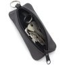 Темно-серая кожаная ключница маленького размера на молнии ST Leather 70822 - 3