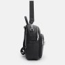 Женский кожаный рюкзак-сумка в классическом черном цвете Keizer 71522 - 4