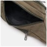 Мужская текстильная сумка-бананка на пояс цвета хаки Monsen 71622 - 5