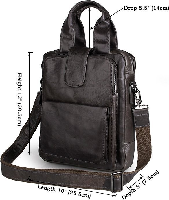 Вместительная сумка планшет с двумя ручками и плечевым ремнем VINTAGE STYLE (14297)