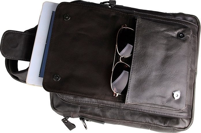 Вместительная сумка планшет с двумя ручками и плечевым ремнем VINTAGE STYLE (14297)