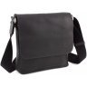 Повседневная мужская сумка черного цвета из винтажной кожи Grande Pelle (13283) - 1