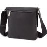 Повседневная мужская сумка черного цвета из винтажной кожи Grande Pelle (13283) - 3