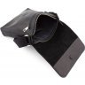 Повседневная мужская сумка черного цвета из винтажной кожи Grande Pelle (13283) - 7