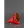 Кожаная женская сумка-косметичка красного цвета BlankNote Пирамида (12716) - 5