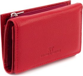 Женский кошелек небольшого размера из натуральной кожи красного цвета ST Leather 1767222