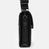 Мужская сумка-барсетка небольшого размера из гладкой кожи в черном цвете Ricco Grande (22077) - 4