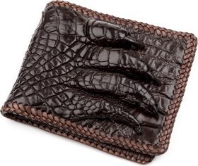 Оригинальное портмоне небольшого размера из натуральной кожи крокодила CROCODILE LEATHER (024-18229)