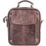 Мужская кожаная сумка-барсетка маленького размера в коричневом цвете SHVIGEL 2400874 - 2