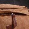 Мужская барсетка из текстиля коричневого цвета на две молнии Vintage 2422235 - 9