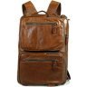 Шкіряна чоловіча сумка - рюкзак рудого кольору VINTAGE STYLE (14353) - 5