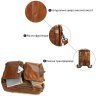 Шкіряна чоловіча сумка - рюкзак рудого кольору VINTAGE STYLE (14353) - 12