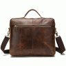 Стильный мужской портфель из натуральной кожи коричневого цвета VINTAGE STYLE (14611) - 5