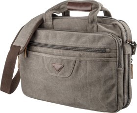 Текстильна сумка для ноутбука 15.6 в сірому кольорі Vintage (20087)