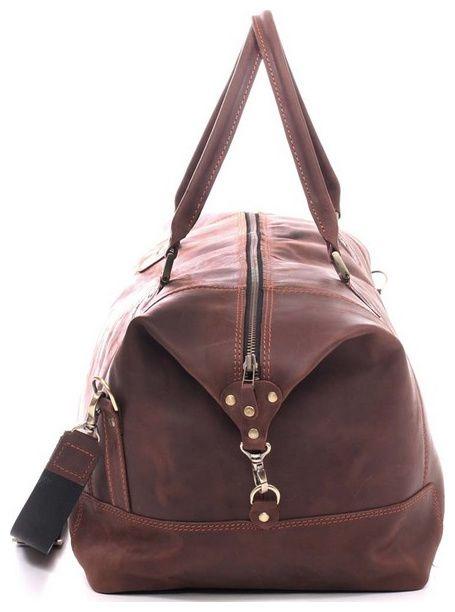 Большая винтажная кожаная дорожная сумка Travel Leather Bag (11005)