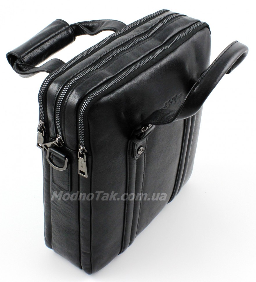 Элитная деловая мужская сумка из натуральной кожи под А4 – H.T. Leather (10206)