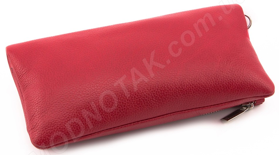Восхитительный женский кожаный клатч красного цвета Karya (28013)