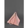 Кожаная женская сумка-косметичка розового цвета BlankNote Пирамида (12717) - 4