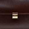 Коричневый кожаный мужской портфель классического стиля с навесным клапаном Desisan (19114) - 5
