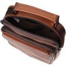 Мужская сумка-барсетка небольшого размера из натуральной кожи коричневого цвета Vintage 2421951 - 4