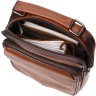 Мужская сумка-барсетка небольшого размера из натуральной кожи коричневого цвета Vintage 2421951 - 5