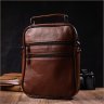 Мужская сумка-барсетка небольшого размера из натуральной кожи коричневого цвета Vintage 2421951 - 8