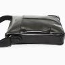 Классическая наплечная сумка планшет из гладкой кожи черного цвета VATTO (11864) - 13