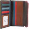 Кожаный цветной кошелек с отделением на молнии ST Leather (16017) - 2