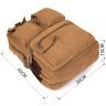 Коричневий рюкзак з текстилю з відділом під ноутбук Vintage (20619) - 10