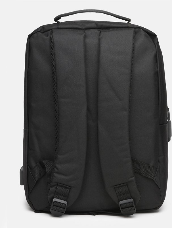 Вместительный мужской рюкзак из качественного полиэстера черного цвета Monsen (22134)
