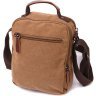 Средняя мужская сумка-барсетка из текстиля в коричневом цвете Vintage 2422236 - 2