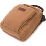 Средняя мужская сумка-барсетка из текстиля в коричневом цвете Vintage 2422236 - 3