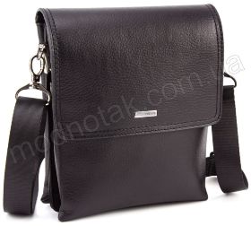 Кожаная мужская сумка черного цвета KARYA (0785-45)