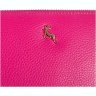 Женский кожаный кошелек яркого розового цвета на молнии Ashwood 69623 - 13