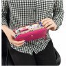 Женский кожаный кошелек яркого розового цвета на молнии Ashwood 69623 - 18