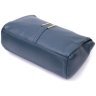 Женская горизонтальная сумка через плече из натуральной кожи синего цвета Vintage 2422287 - 3